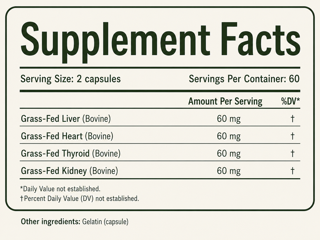 Grass Fed Beef Thyroid