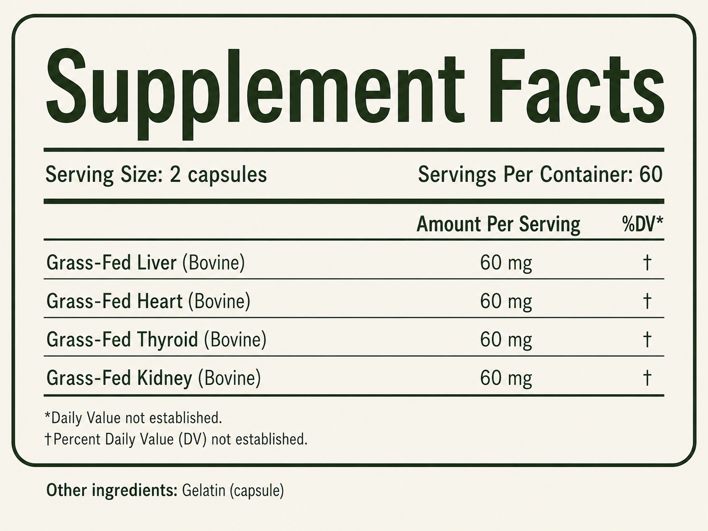 Grass Fed Beef Thyroid